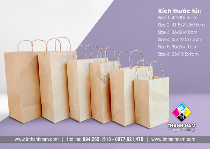 In và cung cấp túi giấy Kraft có sẵn giá rẻ nhất tại Hà Nội