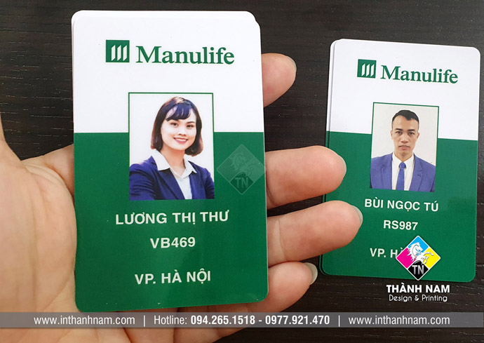 in thẻ nhựa bảo hiểm Manulife